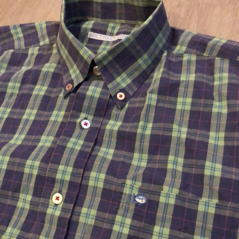 Southern Tide Plaid Dress Shirt